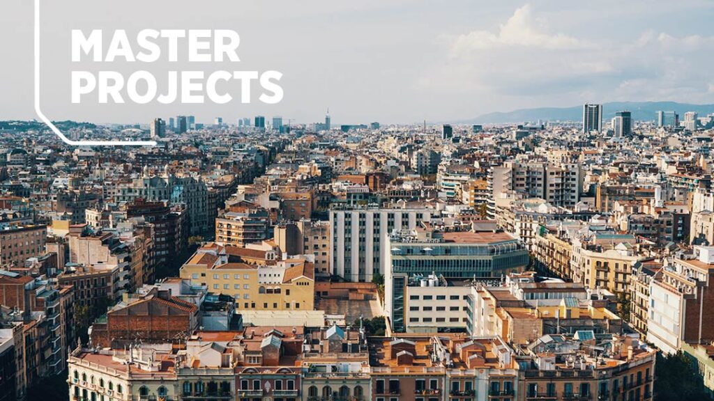 Aerial view of Barcelona's Eixample neighborhood